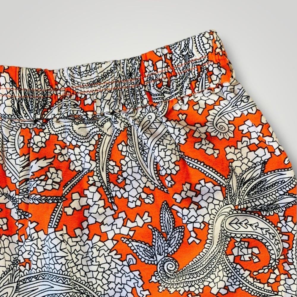 J. Crew Orange Paisley Print Boardwalk Shorts - Picture 5 of 6